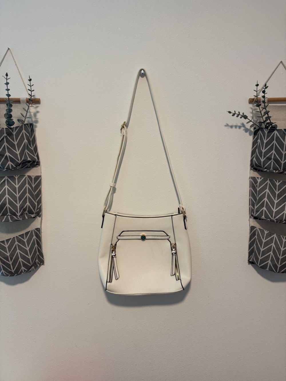 Women's White Crossbody Shoulder Bag